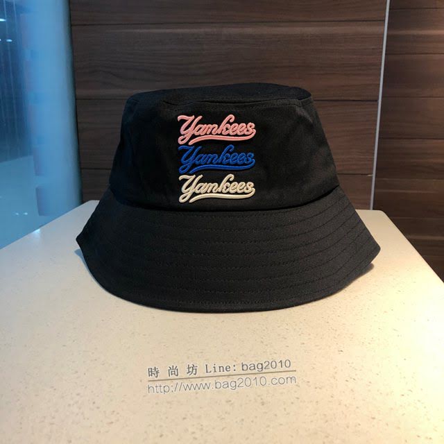 NY男女同款帽子 MLB字母刺繡漁夫帽遮陽帽  mm1088
